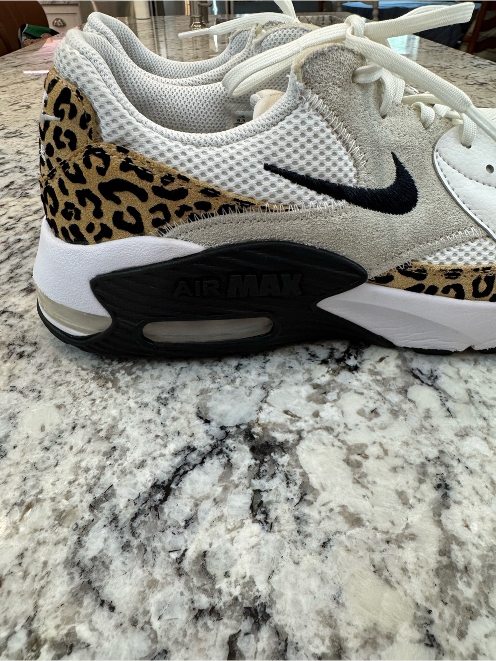 Nike Air Max Excee White Leopard Print Sneakers Women’s 9.5 Animal Print - Picture 4 of 9